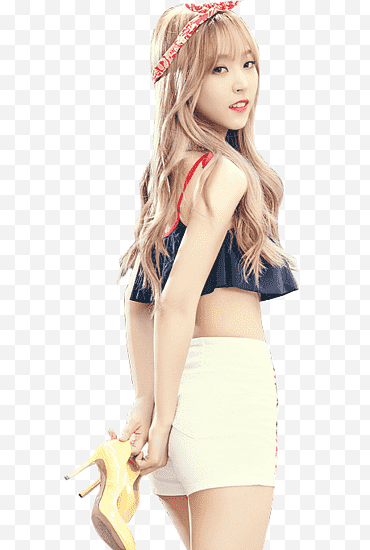 MAMAMOO, zwarte crop top en witte minirok voor dames png