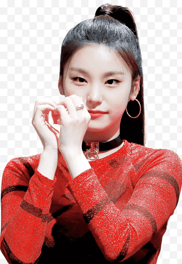 mujer vistiendo rojo top de manga larga png