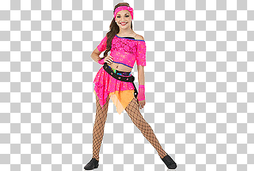 dam rosa och blå crop topp png