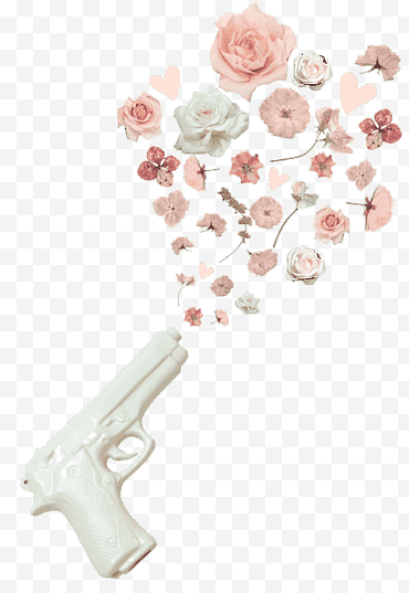 pistola blanca que produce ilustración de flores rosas blancas y rosadas png