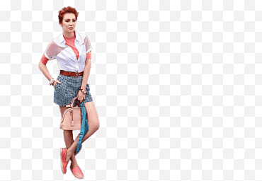 Elcin Sangu, biało-czerwony top damski z krótkim rękawem png