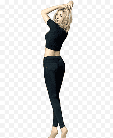 Nana AfterSchool s, Frau in schwarzem Crop Top und Jeans png
