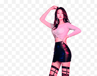 PARK JUNG YOON, Frau mit grauem, langärmeligem Crop-Top png