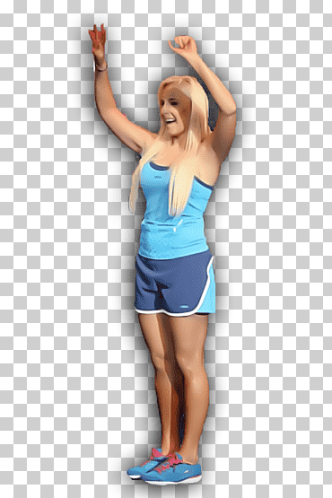 damer blå camisole topp och blå shorts png