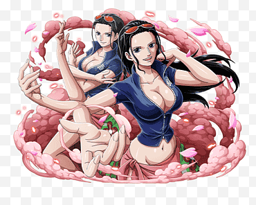 Nico Robin, illustration de personnage anime femme aux cheveux noirs png