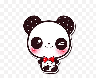kawaii, panda tecknad karaktär illustration png