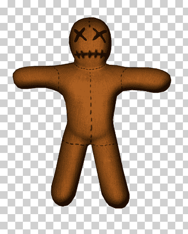 Poupée vaudou haute résolution, illustration de poupée brune png