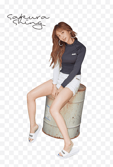 Hani, femme vêtue d'un short court blanc png