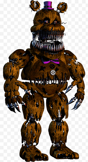 Five Nights at Freddy s 4 Nightmare Fredbears, personaje de oso zombie de pie png