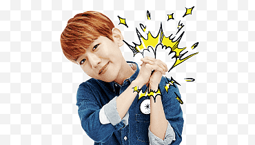ملصقات نقاش EXO Kakao ، رجل يرتدي قميص دنيم أزرق مبتسم png