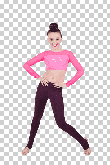 cô gái mặc áo crop top màu hồng png
