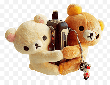 dos peluches de oso blanco y marrón png