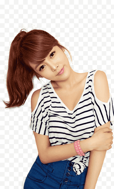 Soyeon T ara render, kvinna i svartvit topp png