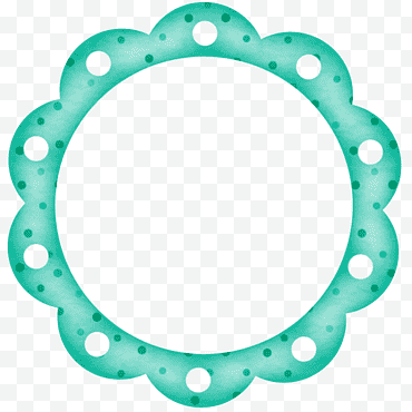 rond groen bloemenframe png
