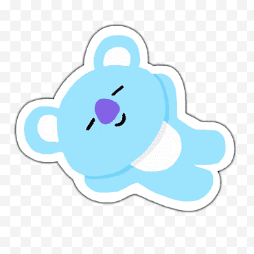 Ilustración de oso blanco y verde azulado png