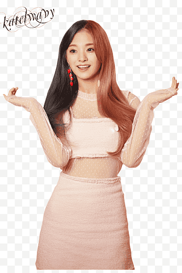 Frau in rosa Crop Top und Rock png