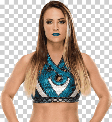 Emma 2017 RAW, gri ve mavi crop top giyen kadın png
