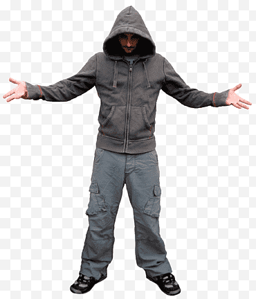 Đứng 9, người đàn ông mặc áo hoodie màu xám đang dang rộng hai tay png