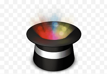 sombrero mágico que produce icono de luces multicolores png
