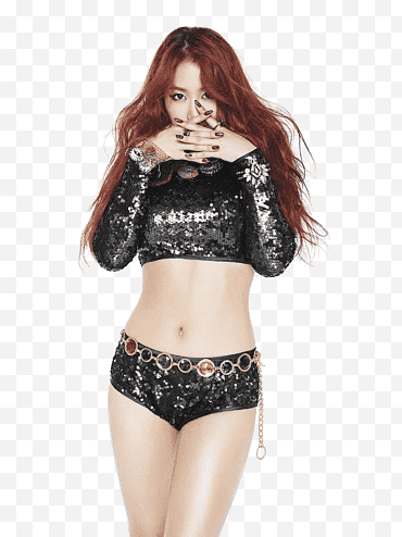 SISTAR SHAKE IT 4P, wanita dengan crop top hitam berpayet dan celana dalam png